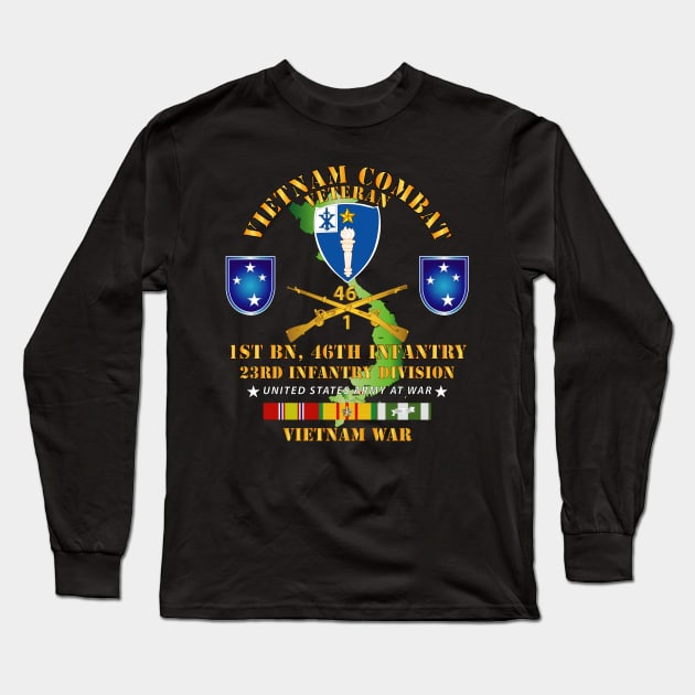 1st Bn 46th Infantry w VN SVC Long Sleeve T-Shirt by twix123844